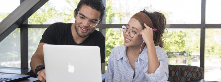 Students studying together.